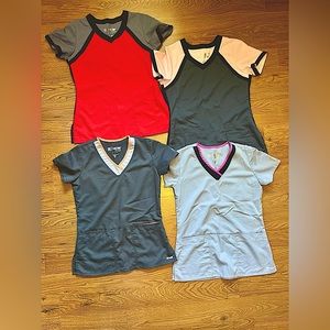 Lot of 4 Greys Anatomy scrub tops